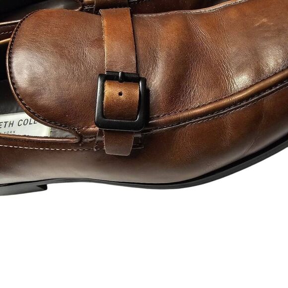Kenneth Cole New York On Lock Bike Toe Dress Shoes, Cognac - Men\'s Dress Shoes S main image 12